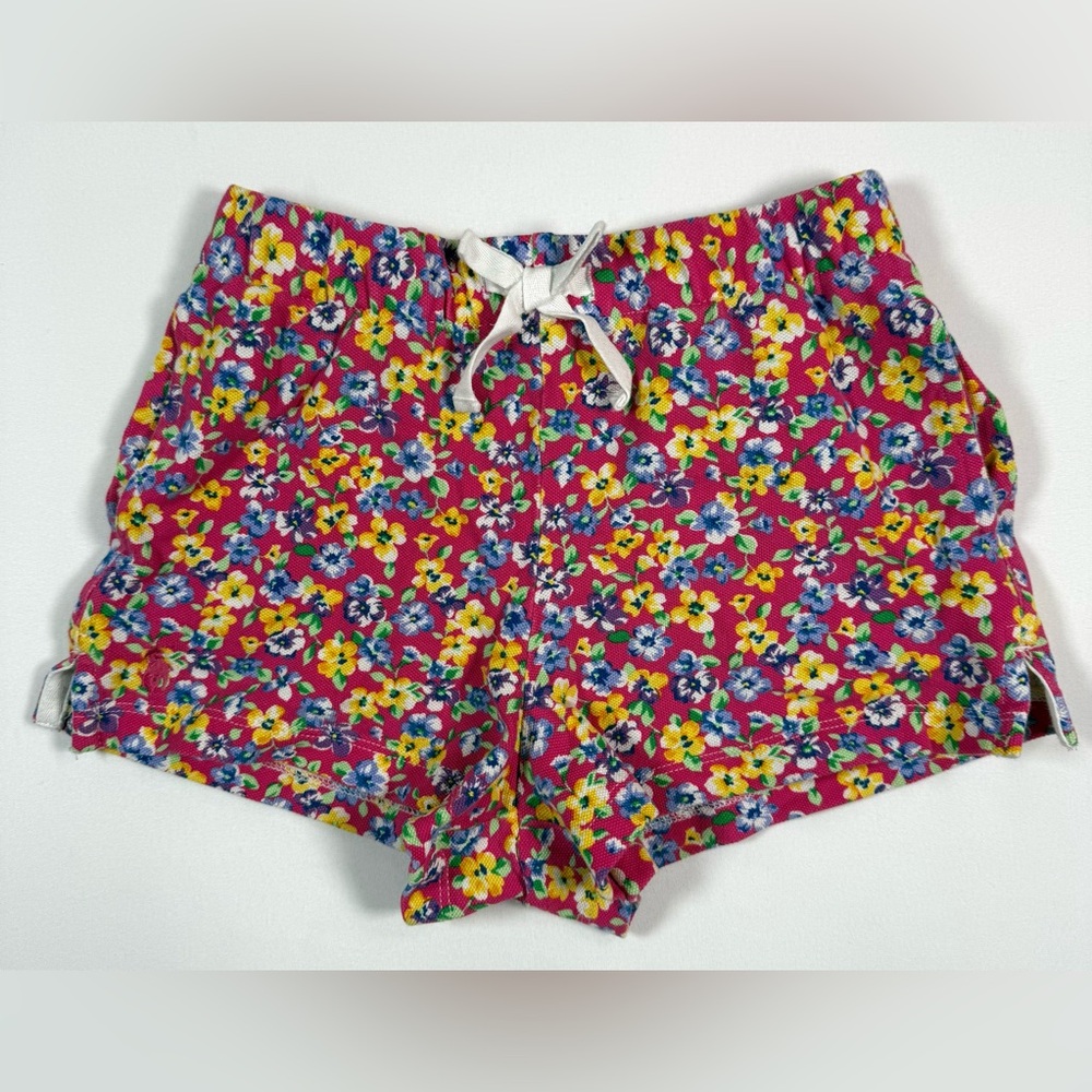 POLO RALPH LAUREN Girls Floral Shorts 7 Pony Summer Preppy Cottagecore Coastal